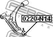 Febest 0220-N14 - Balst / Virzošais šarnīrs www.autospares.lv