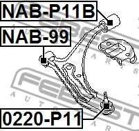 Febest 0220-P11 - Balst / Virzošais šarnīrs www.autospares.lv