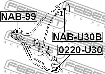 Febest 0220-U30 - Balst / Virzošais šarnīrs www.autospares.lv