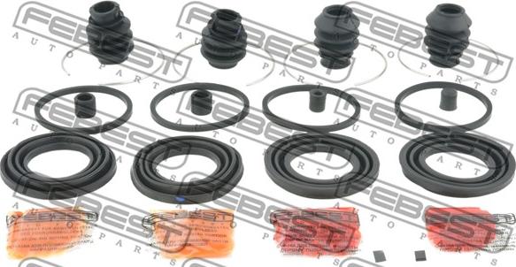 Febest 0275-E25F - Remkomplekts, Bremžu suports www.autospares.lv