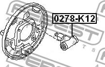 Febest 0278-K12 - Riteņa bremžu cilindrs www.autospares.lv