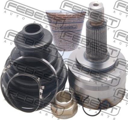 Febest 0710-GVJB - Шарнирный комплект, ШРУС, приводной вал www.autospares.lv