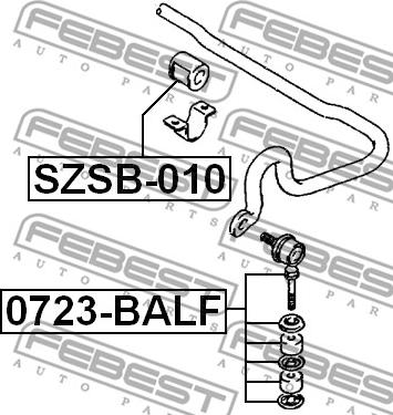 Febest 0723-BALF - Stiepnis / Atsaite, Stabilizators www.autospares.lv