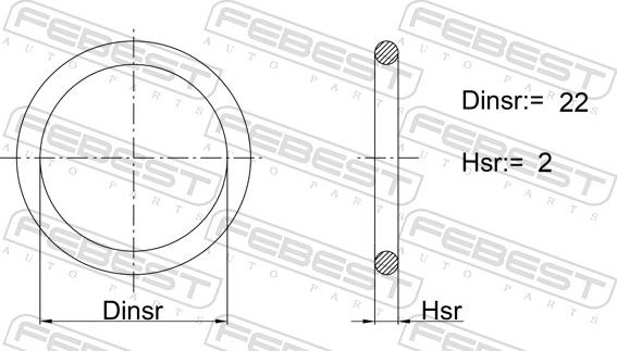 Febest 19400-005 - Blīvgredzens, Iesmidzināšanas sprausla www.autospares.lv