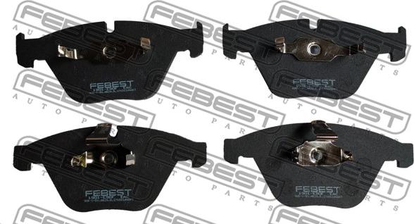 Febest 1901-E90F - Bremžu uzliku kompl., Disku bremzes www.autospares.lv