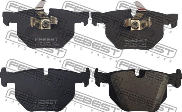 Febest 1901-E92R - Bremžu uzliku kompl., Disku bremzes www.autospares.lv