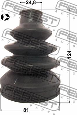 Febest 1915-E60T - Putekļusargs, Piedziņas vārpsta www.autospares.lv