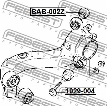 Febest 1929-004 - Riteņu sagāzuma regulēšanas skrūve www.autospares.lv