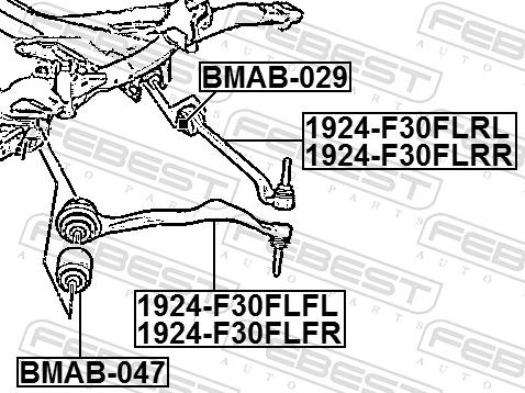 Febest 1924-F30FLFR - Neatkarīgās balstiekārtas svira, Riteņa piekare www.autospares.lv