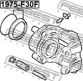 Febest 1975-F30F - Remkomplekts, Bremžu suports www.autospares.lv