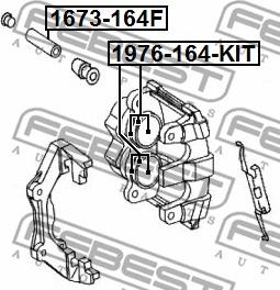 Febest 1976-164F-KIT - Remkomplekts, Bremžu suports autospares.lv