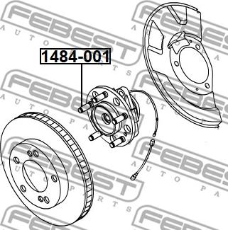 Febest 1484-001 - Riteņa stiprināšanas skrūve www.autospares.lv