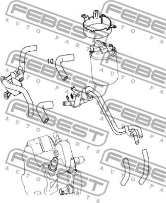 Febest 16459-001 - Degvielas šļūtene www.autospares.lv