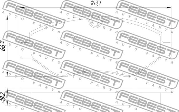 Febest 1601-639F - Bremžu uzliku kompl., Disku bremzes www.autospares.lv