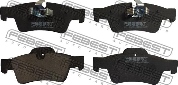 Febest 1601-164R - Bremžu uzliku kompl., Disku bremzes www.autospares.lv