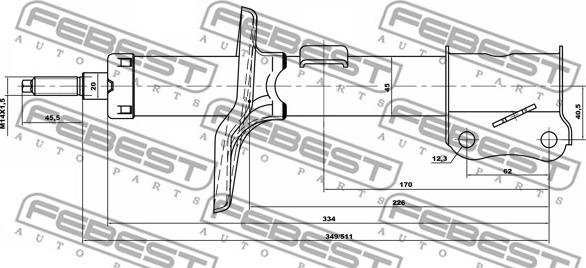 Febest 10666582FR - Shock Absorber www.autospares.lv