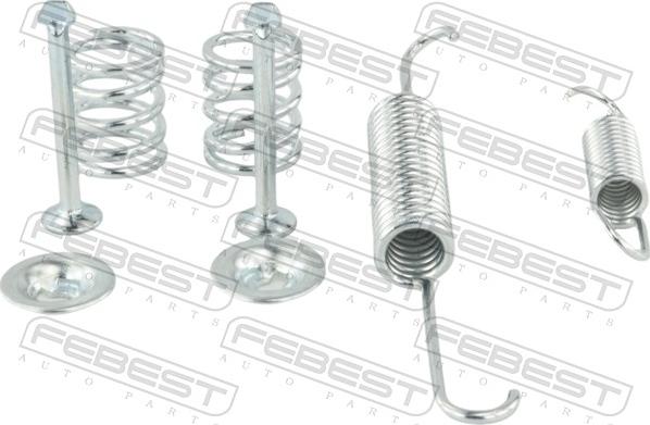 Febest 1004-K2UCR-KIT - Piederumu komplekts, Stāvbremzes mehānisma bremžu loks www.autospares.lv