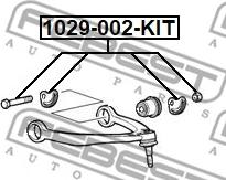 Febest 1029-002-KIT - Riteņu sagāzuma regulēšanas skrūve www.autospares.lv