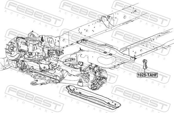 Febest 1025-TAHF - Neatkarīgās balstiekārtas svira, Riteņa piekare www.autospares.lv