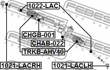 Febest CHAB-022 - Piekare, Stūres iekārta www.autospares.lv