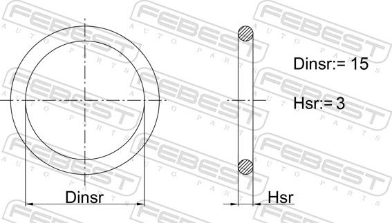 Febest 18400-003 - Blīve, Dzesēšanas sķidruma cauruļvads www.autospares.lv