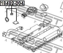 Febest 18402-004 - Blīve, EGR vārsta cauruļvads www.autospares.lv