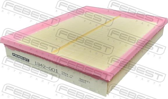 Febest 1842-001 - Gaisa filtrs www.autospares.lv