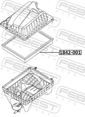 Febest 1842-001 - Gaisa filtrs www.autospares.lv