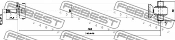 Febest 18656540R - Amortizators www.autospares.lv