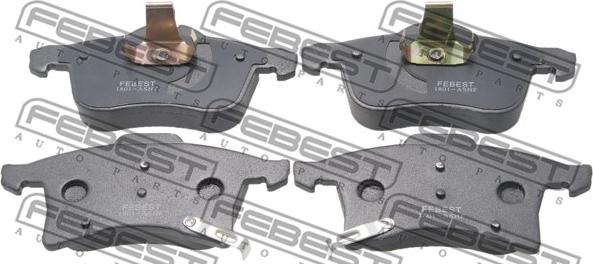 Febest 1801-ASHF - Bremžu uzliku kompl., Disku bremzes www.autospares.lv