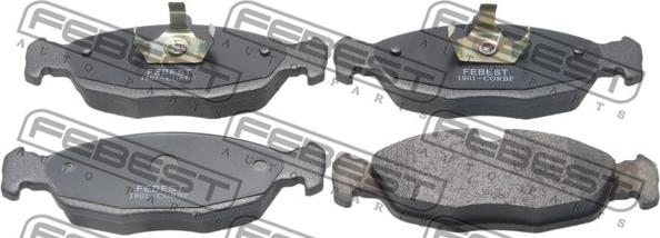 Febest 1801-CORBF - Brake Pad Set, disc brake www.autospares.lv