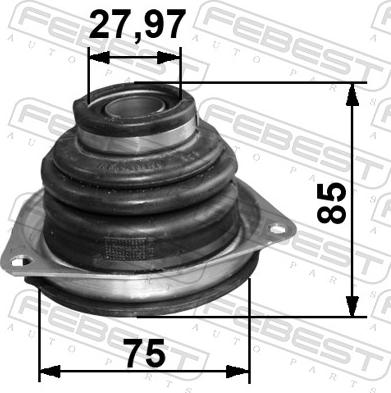 Febest 1815-VIVARLH-KIT - Putekļusargs, Piedziņas vārpsta autospares.lv