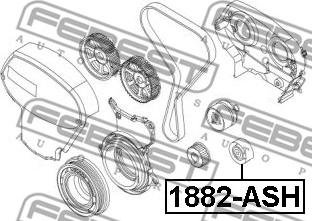 Febest 1887-ASH - Parazīt / Vadrullītis, Zobsiksna www.autospares.lv