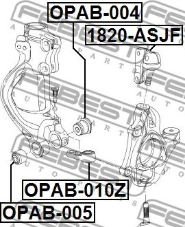 Febest OPAB-004 - Piekare, Šķērssvira www.autospares.lv