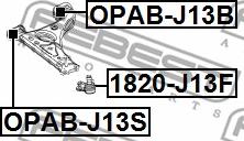 Febest OPAB-J13S - Piekare, Šķērssvira www.autospares.lv