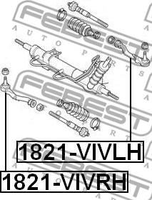 Febest 1821-VIVRH - Stūres šķērsstiepņa uzgalis www.autospares.lv