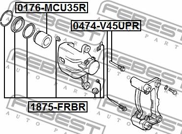 Febest 1875-FRBR - Remkomplekts, Bremžu suports www.autospares.lv