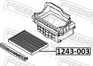 Febest 1243-003 - Filtrs, Salona telpas gaiss www.autospares.lv