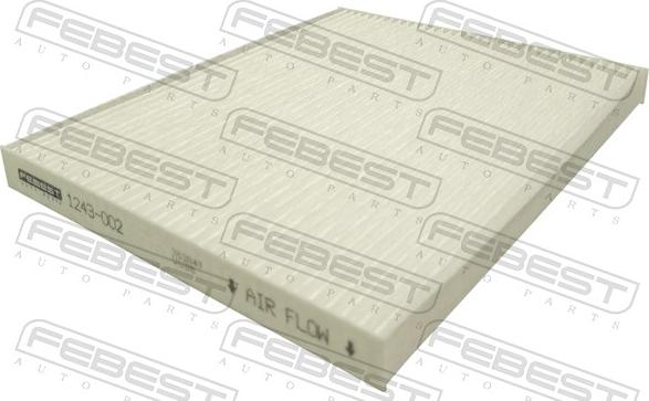 Febest 1243-002 - Filtrs, Salona telpas gaiss www.autospares.lv