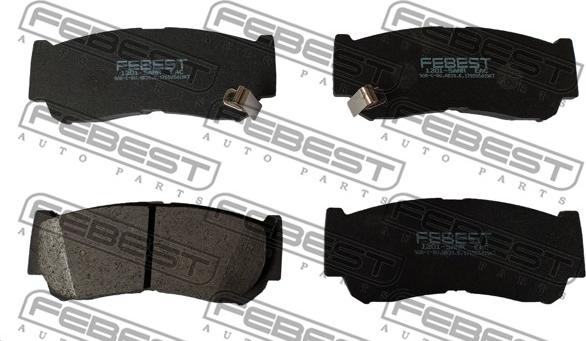 Febest 1201-SANR - Brake Pad Set, disc brake www.autospares.lv