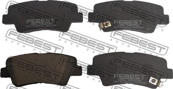 Febest 1201-SOLR - Тормозные колодки, дисковые, комплект www.autospares.lv