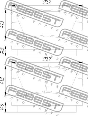 Febest 1201-SOLR - Bremžu uzliku kompl., Disku bremzes autospares.lv