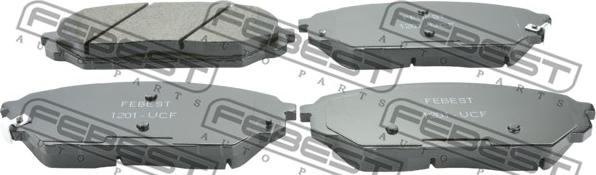 Febest 1201-VCF - Bremžu uzliku kompl., Disku bremzes www.autospares.lv