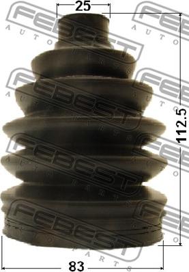 Febest 1217P-TUC20 - Bellow, drive shaft www.autospares.lv