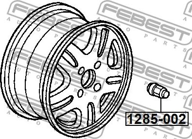 Febest 1285-002 - Riteņa stiprināsanas uzgrieznis www.autospares.lv