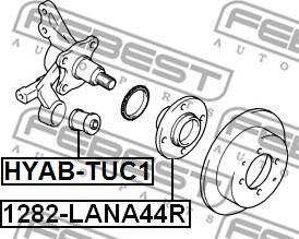 Febest 1282-LANA44R - Riteņa rumba www.autospares.lv