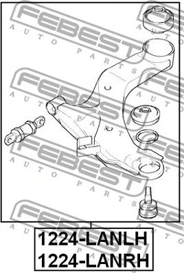 Febest 1224-LANLH - Рычаг подвески колеса www.autospares.lv