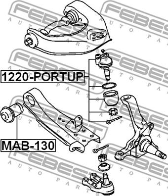 Febest MAB-130 - Piekare, Šķērssvira www.autospares.lv