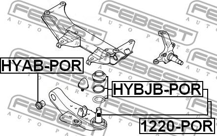 Febest 1220-POR - Balst / Virzošais šarnīrs www.autospares.lv