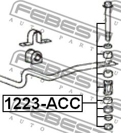 Febest 1223-ACC - Stiepnis / Atsaite, Stabilizators www.autospares.lv